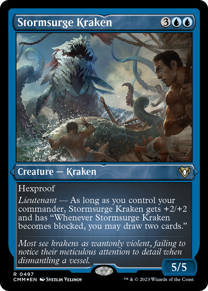 Magic | Stormsurge Kraken (Foil Etched) [Commander Masters] | The Nerd Merchant