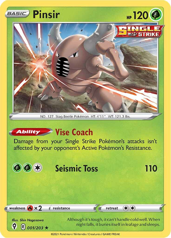 Pokemon | Pinsir (001/203) [Sword & Shield: Evolving Skies] | The Nerd Merchant