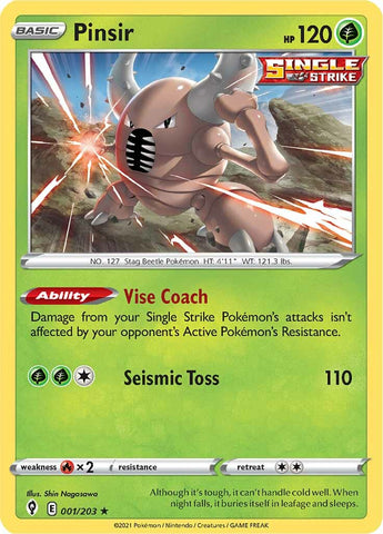 Pokemon | Pinsir (001/203) [Sword & Shield: Evolving Skies] | The Nerd Merchant