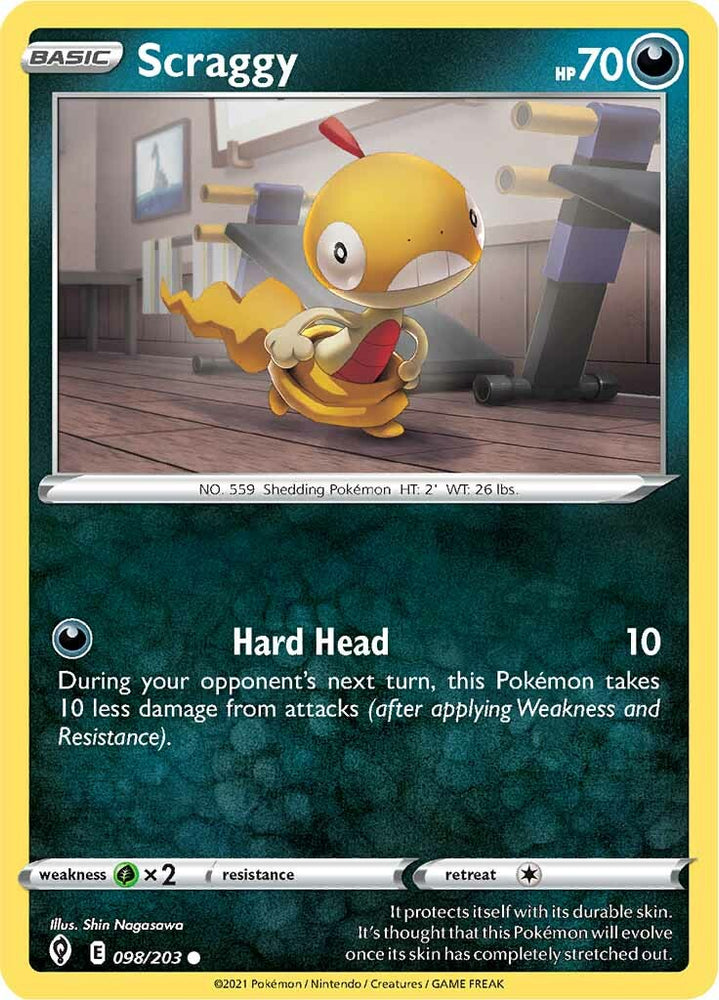 Pokemon | Scraggy (098/203) [Sword & Shield: Evolving Skies] | The Nerd Merchant