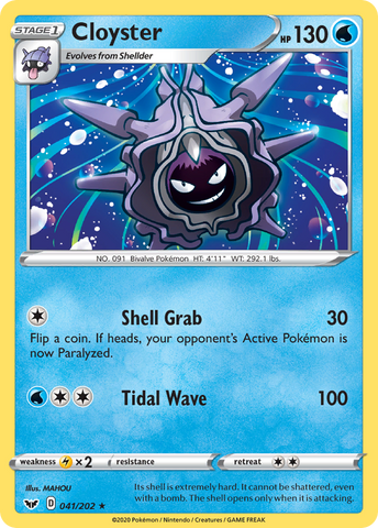 Pokemon | Cloyster (041/202) [Sword & Shield: Base Set] | The Nerd Merchant