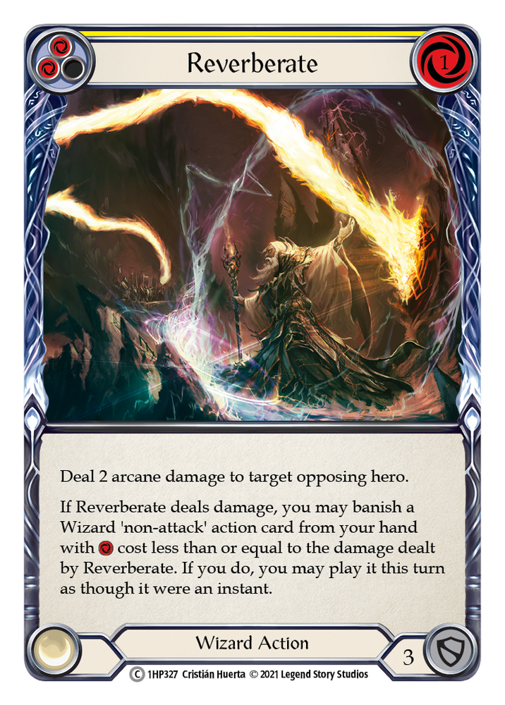 Flesh and Blood TCG | Reverberate (Yellow) [1HP327] (History Pack 1) | The Nerd Merchant