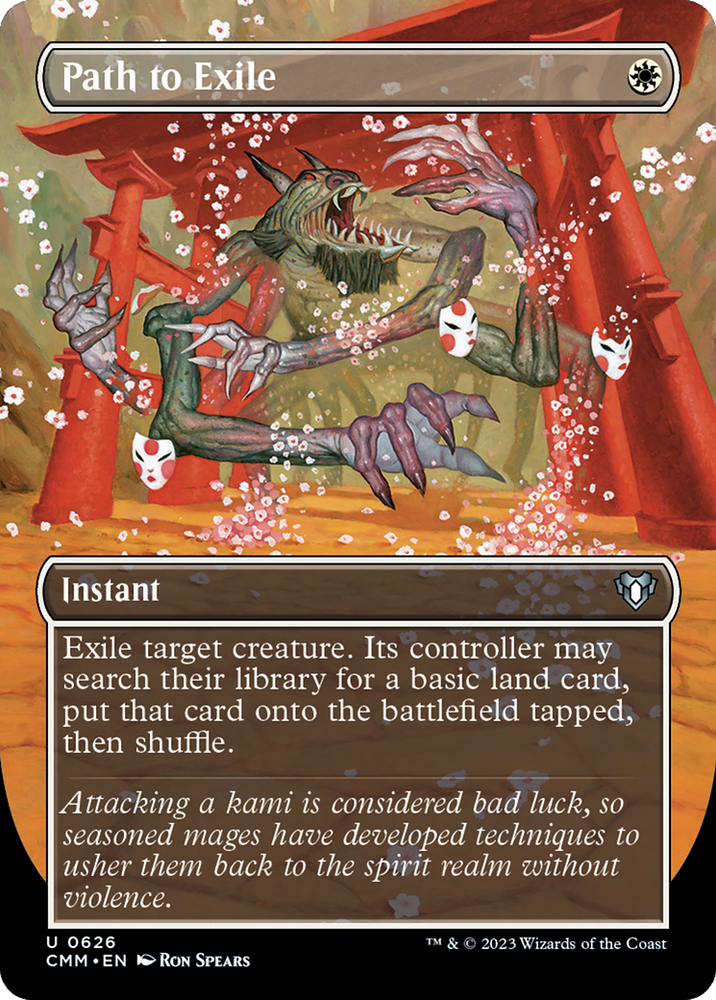 Magic | Path to Exile (Borderless Alternate Art) [Commander Masters] | The Nerd Merchant