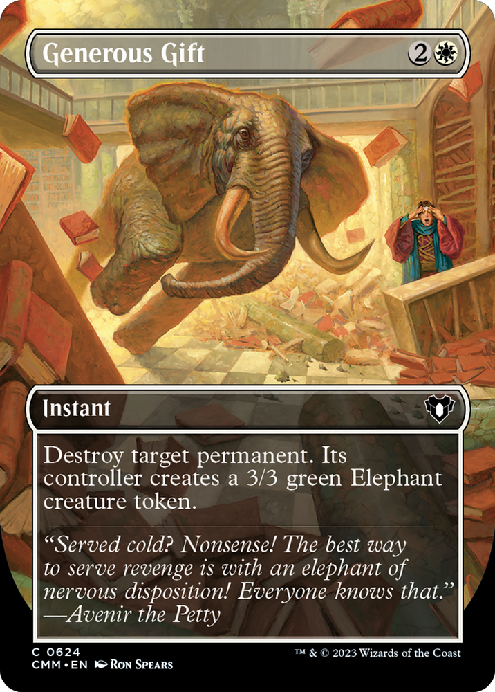 Magic | Generous Gift (Borderless Alternate Art) [Commander Masters] | The Nerd Merchant