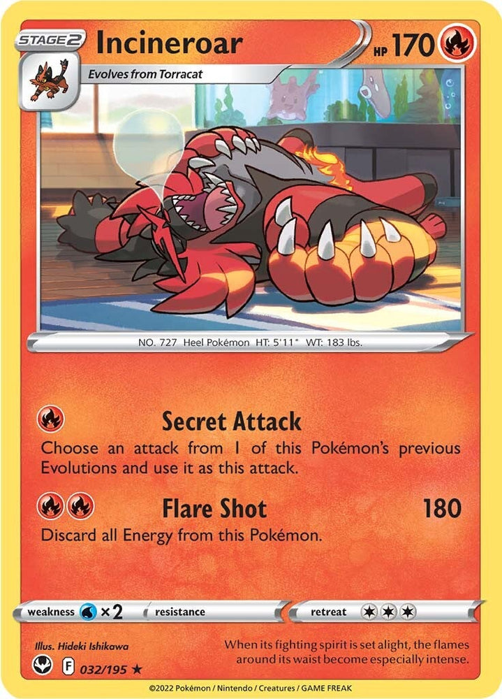 Pokemon | Incineroar (032/195) [Sword & Shield: Silver Tempest] | The Nerd Merchant