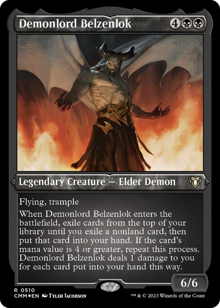 Magic | Demonlord Belzenlok (Foil Etched) [Commander Masters] | The Nerd Merchant