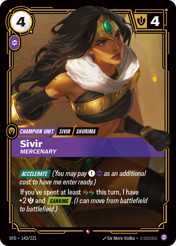 Sivir, Mercenary (Foil) - Spiritforged #143