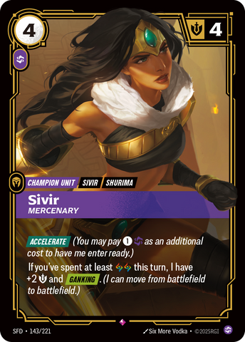 Sivir, Mercenary (Foil) - Spiritforged #143