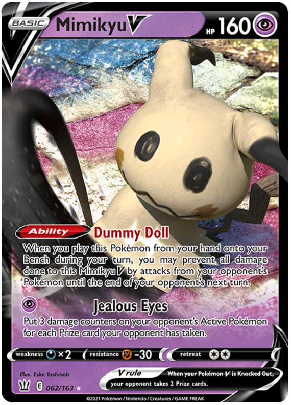 Pokemon | Mimikyu V (062/163) [Sword & Shield: Battle Styles] | The Nerd Merchant