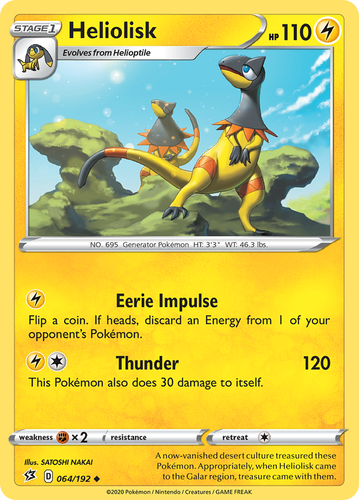 Pokemon | Heliolisk (064/192) [Sword & Shield: Rebel Clash] | The Nerd Merchant