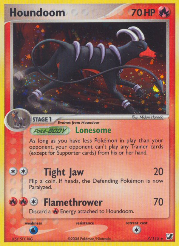 Pokemon | Houndoom (7/115) [EX: Unseen Forces] | The Nerd Merchant