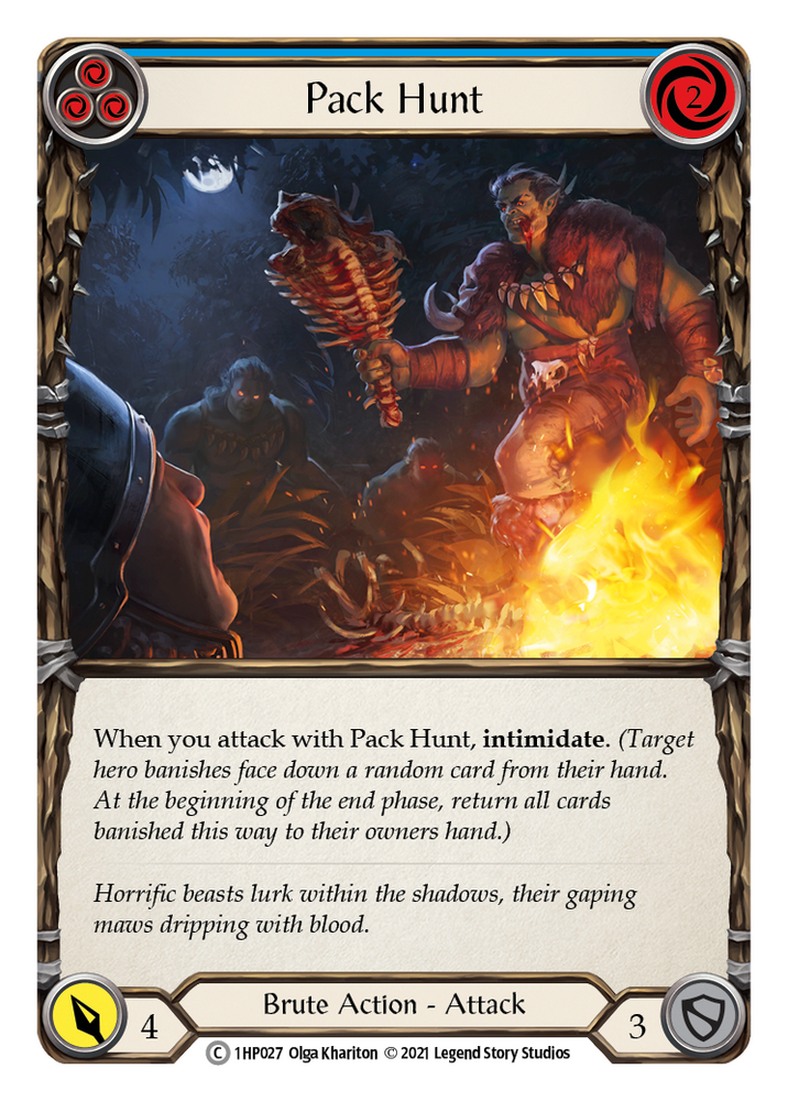 Flesh and Blood TCG | Pack Hunt (Blue) [1HP027] (History Pack 1) | The Nerd Merchant