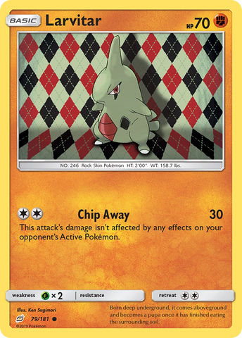 Pokemon | Larvitar (79/181) [Sun & Moon: Team Up] | The Nerd Merchant
