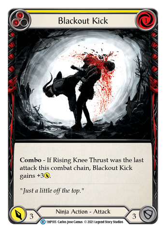 Flesh and Blood TCG | Blackout Kick (Yellow) [1HP105] (History Pack 1) | The Nerd Merchant