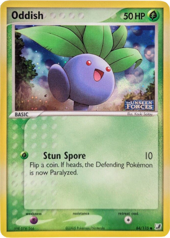 Pokemon | Oddish (64/115) (Stamped) [EX: Unseen Forces] | The Nerd Merchant