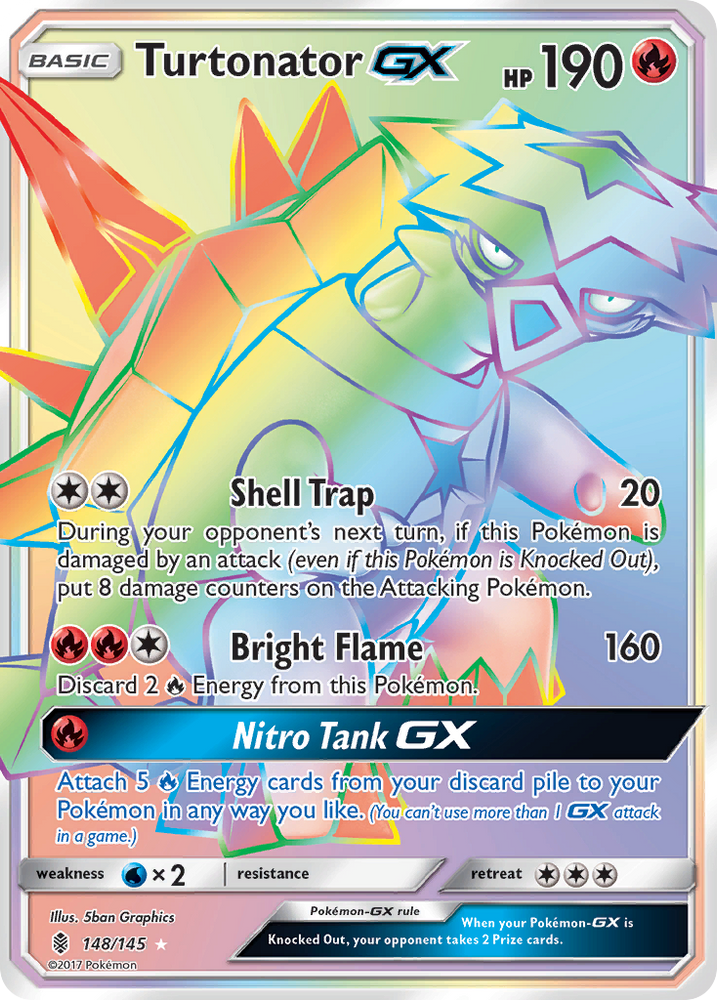 Pokemon | Turtonator GX (148/145) [Sun & Moon: Guardians Rising] | The Nerd Merchant