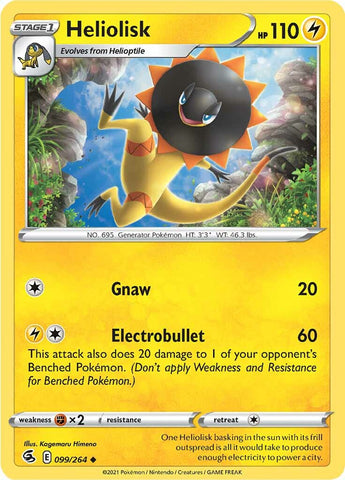 Pokemon | Heliolisk (099/264) [Sword & Shield: Fusion Strike] | The Nerd Merchant