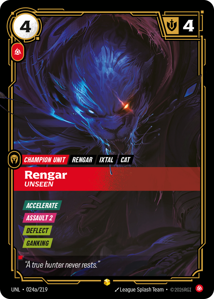 Rengar - Unseen (Alternate Art) (Foil) - Unleashed (024a/219)