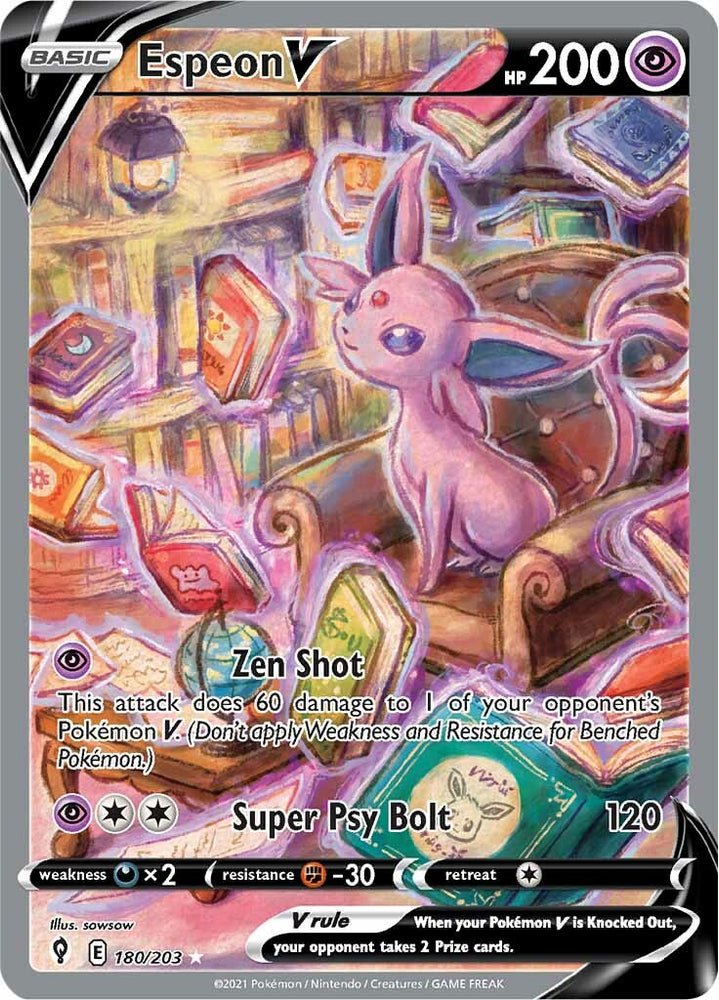 Pokemon | Espeon V (180/203) [Sword & Shield: Evolving Skies] | The Nerd Merchant