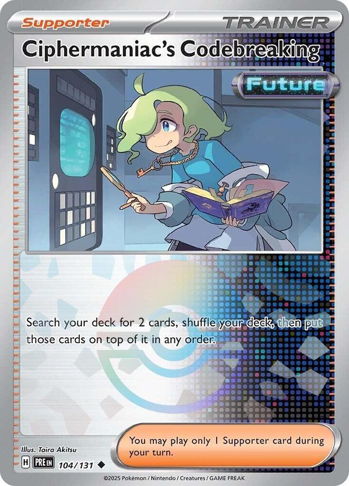 Pokemon | Ciphermaniac's Codebreaking (104/131) (Poke Ball Pattern) [Scarlet & Violet: Prismatic Evolutions] | The Nerd Merchant