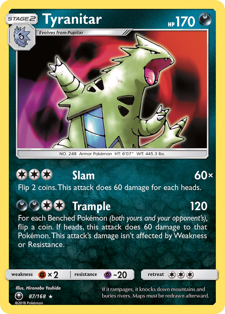 Pokemon | Tyranitar (87/168) [Sun & Moon: Celestial Storm] | The Nerd Merchant