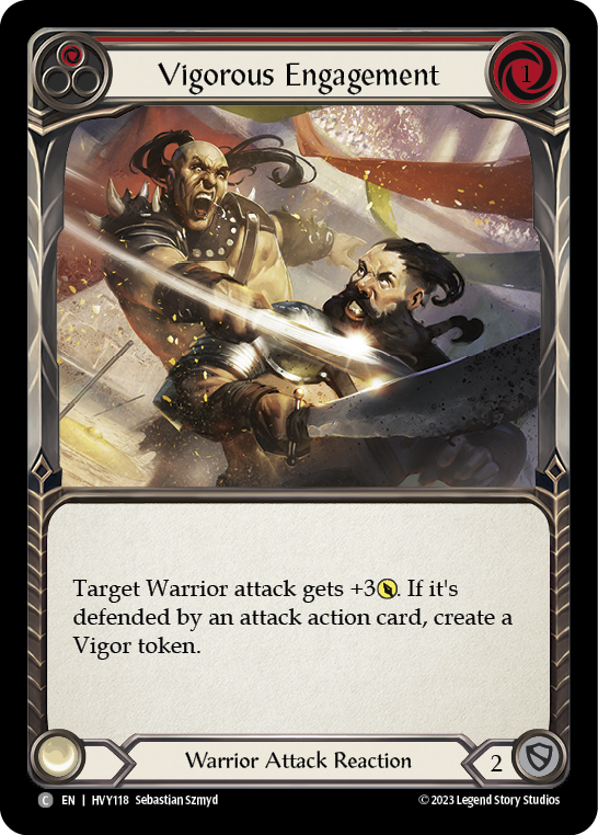 Flesh and Blood TCG | Vigorous Engagement (Red) [HVY118] (Heavy Hitters)  Rainbow Foil | The Nerd Merchant