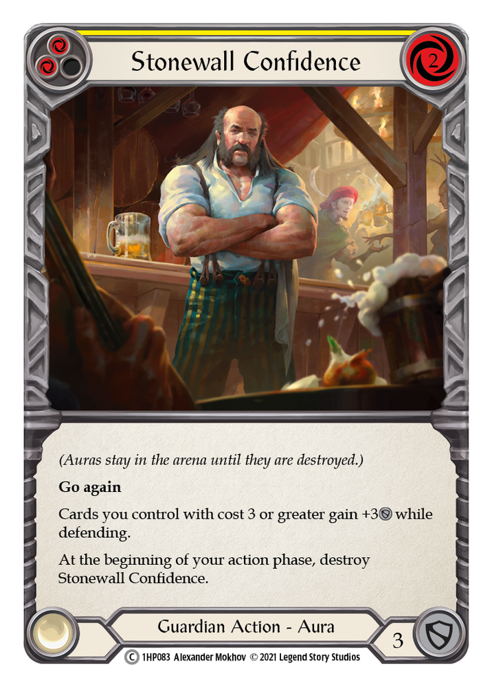 Flesh and Blood TCG | Stonewall Confidence (Yellow) [1HP083] (History Pack 1) | The Nerd Merchant