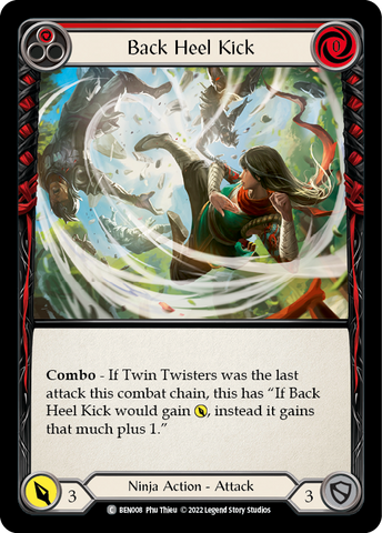 Flesh and Blood TCG | Back Heel Kick (Red) [BEN008] (Outsiders Benji Blitz Deck) | The Nerd Merchant