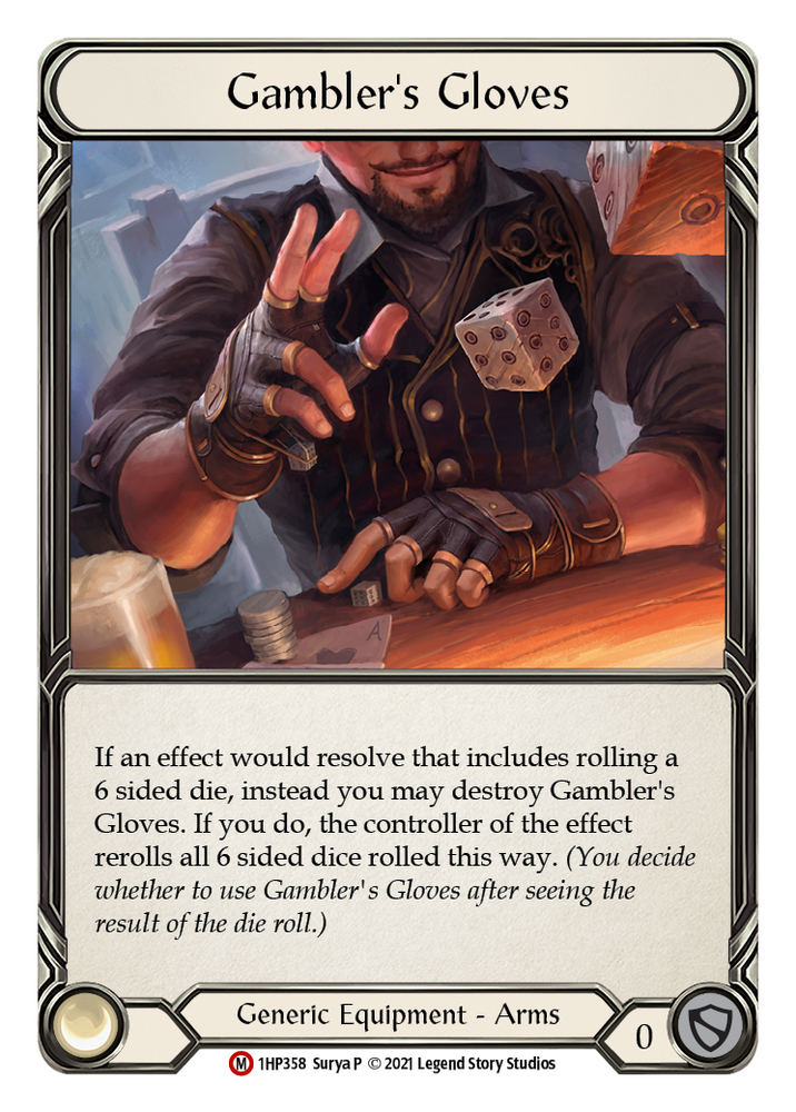 Flesh and Blood TCG | Gambler's Gloves [1HP358] (History Pack 1) | The Nerd Merchant