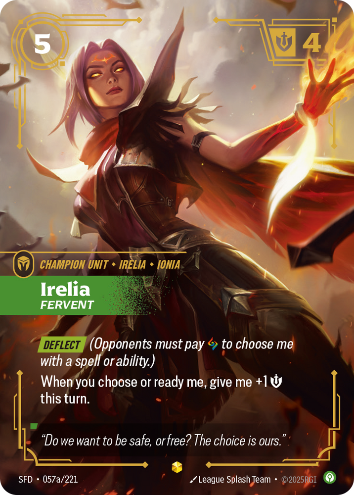 Irelia, Fervent (Alt Foil) - Spiritforged #57