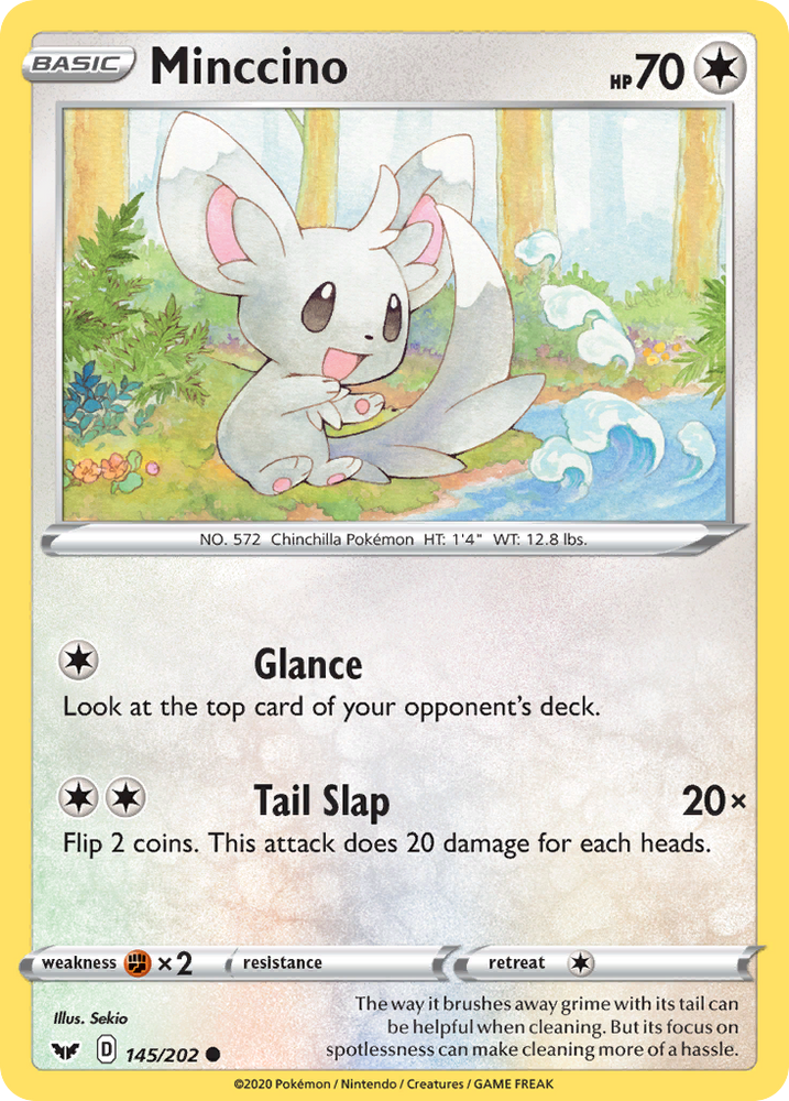 Pokemon | Minccino (145/202) [Sword & Shield: Base Set] | The Nerd Merchant