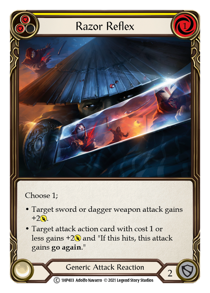 Flesh and Blood TCG | Razor Reflex (Yellow) [1HP403] (History Pack 1) | The Nerd Merchant