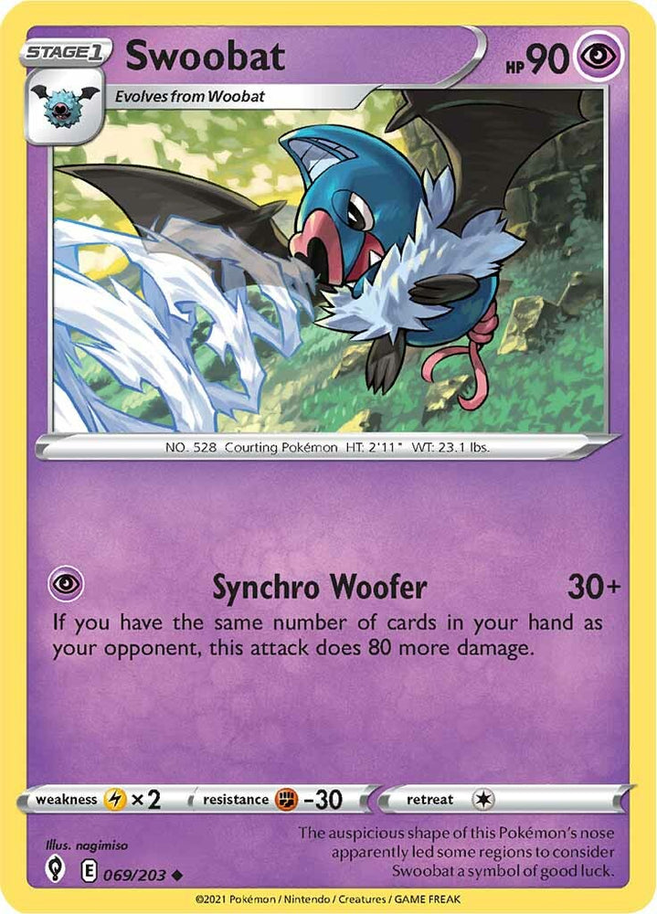 Pokemon | Swoobat (069/203) [Sword & Shield: Evolving Skies] | The Nerd Merchant
