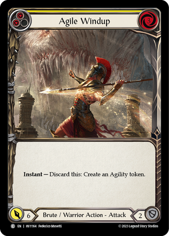 Flesh and Blood TCG | Agile Windup (Yellow) [HVY164] (Heavy Hitters)  Rainbow Foil | The Nerd Merchant
