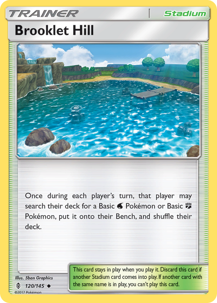 Pokemon | Brooklet Hill (120/145) [Sun & Moon: Guardians Rising] | The Nerd Merchant