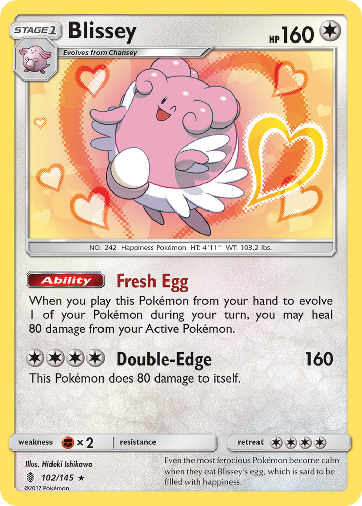 Pokemon | Blissey (102/145) [Sun & Moon: Guardians Rising] | The Nerd Merchant