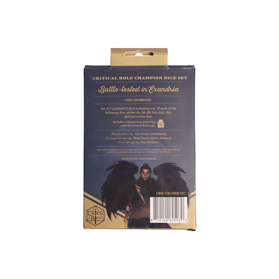 Critical Role Champion Dice Set: Vax’ildan