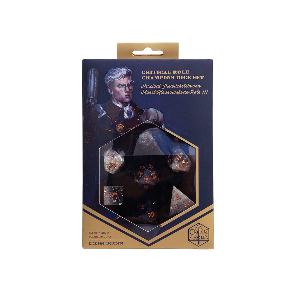 Champion Dice Set: Percival Fredrickstein Von Musel Klossowski De Rolo III