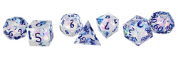 Old School Dice: Sharp Edged 7-Piece Dice Set - Crystal Ice