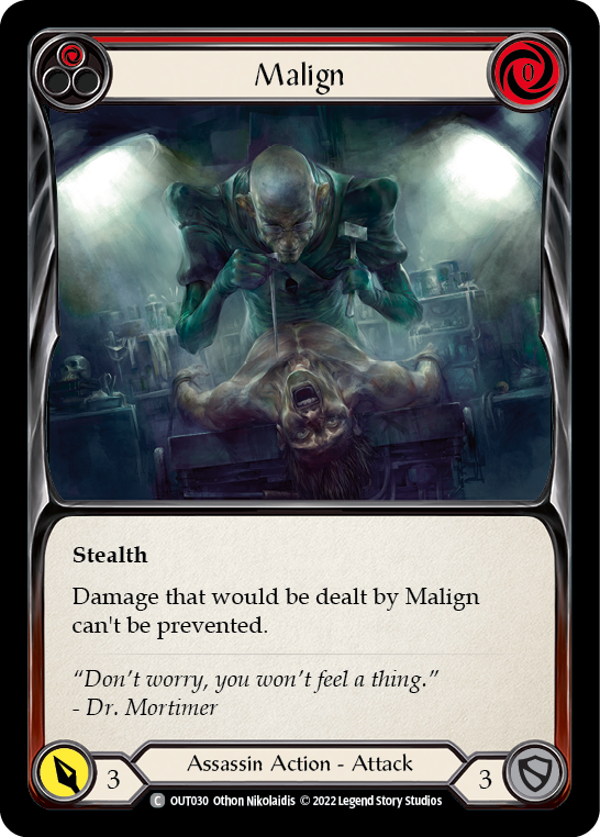 Flesh and Blood TCG | Malign (Red) [OUT030] (Outsiders) | The Nerd Merchant