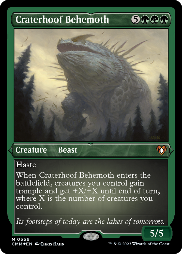 Magic | Craterhoof Behemoth (Foil Etched) [Commander Masters] | The Nerd Merchant