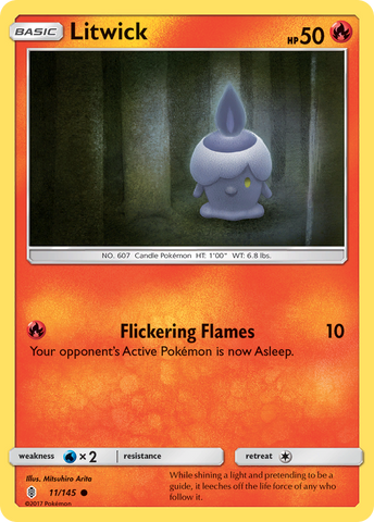 Pokemon | Litwick (11/145) [Sun & Moon: Guardians Rising] | The Nerd Merchant