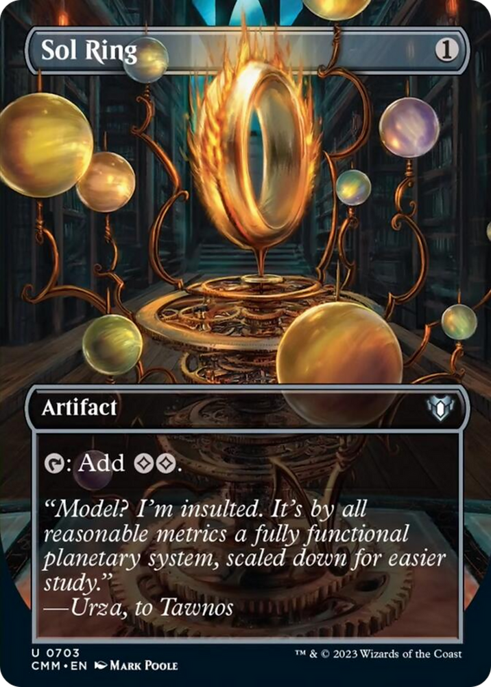 Magic | Sol Ring (Borderless Alternate Art) [Commander Masters] | The Nerd Merchant