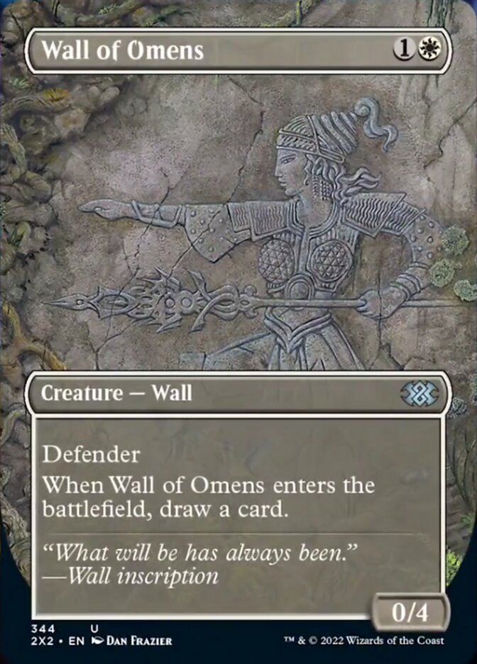 Magic | Wall of Omens (Borderless Alternate Art) [Double Masters 2022] | The Nerd Merchant