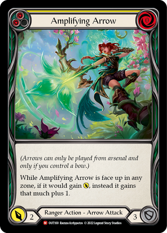 Flesh and Blood TCG | Amplifying Arrow [OUT100] (Outsiders)  Rainbow Foil | The Nerd Merchant