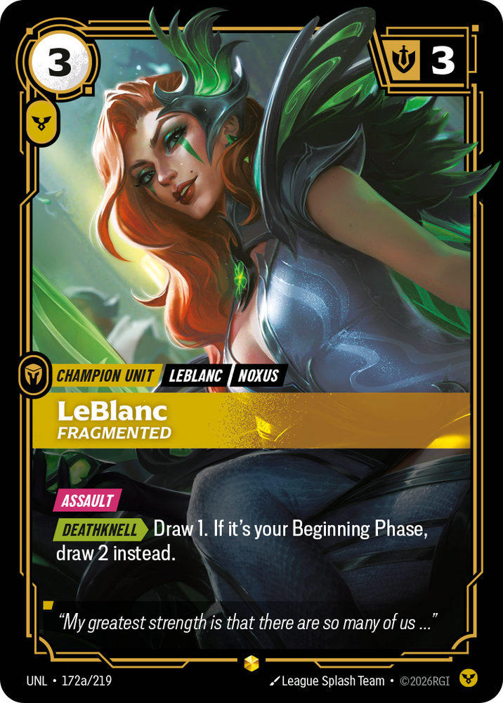 LeBlanc - Fragmented (Alternate Art) (Foil) - Unleashed (172a/219)