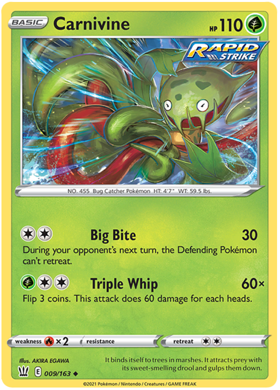 Pokemon | Carnivine (009/163) [Sword & Shield: Battle Styles] | The Nerd Merchant