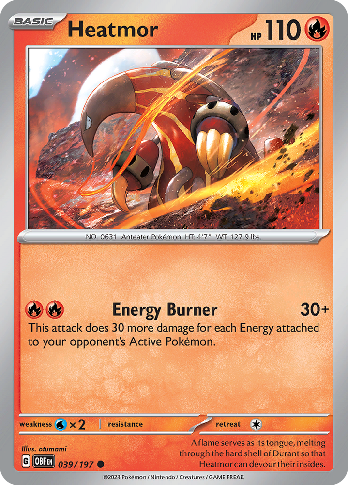 Pokemon | Heatmor (039/197) [Scarlet & Violet: Obsidian Flames] | The Nerd Merchant