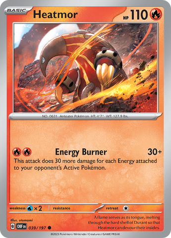 Pokemon | Heatmor (039/197) [Scarlet & Violet: Obsidian Flames] | The Nerd Merchant
