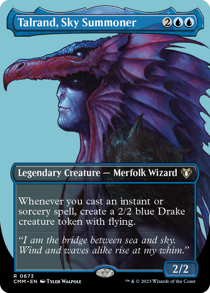 Magic | Talrand, Sky Summoner (Borderless Profile) [Commander Masters] | The Nerd Merchant